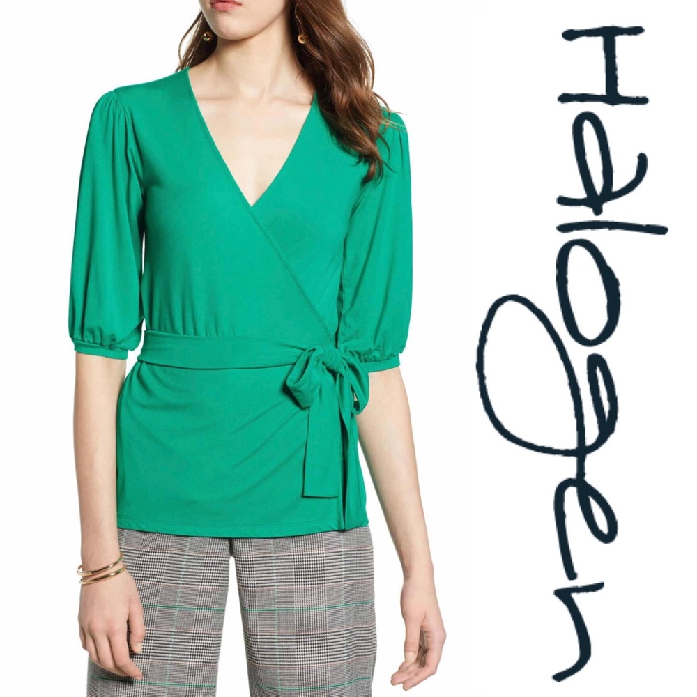 🆕HALOGEN Wrap Knit Top